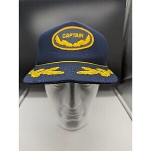 Vintage Captain Snapback Trucker Foam Mesh Hat Scrambled Eggs Gold Leaf Patch